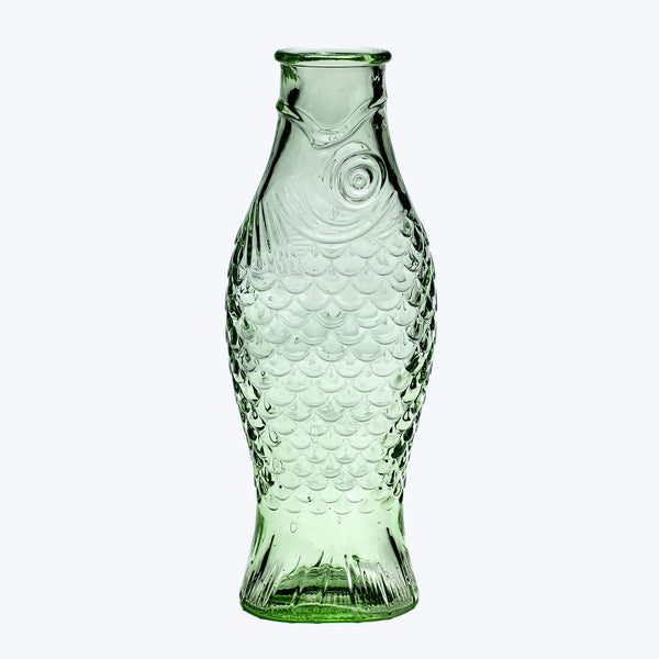 Fish & Fish Drinkware-Green-1L Glass Bottle