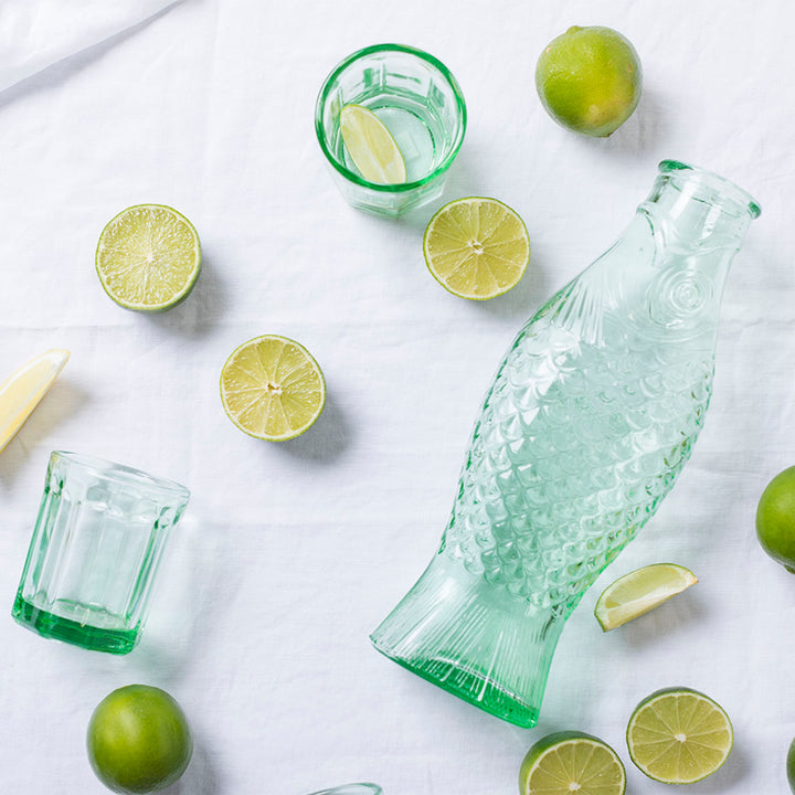 Fish & Fish Drinkware Green / 1L Glass Bottle