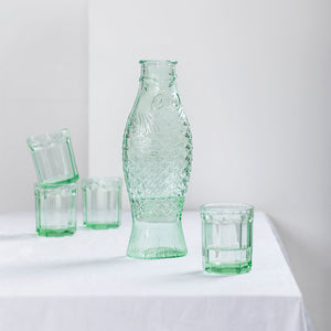 Fish & Fish Drinkware-Green-Medium Glass (set of 4) - hover