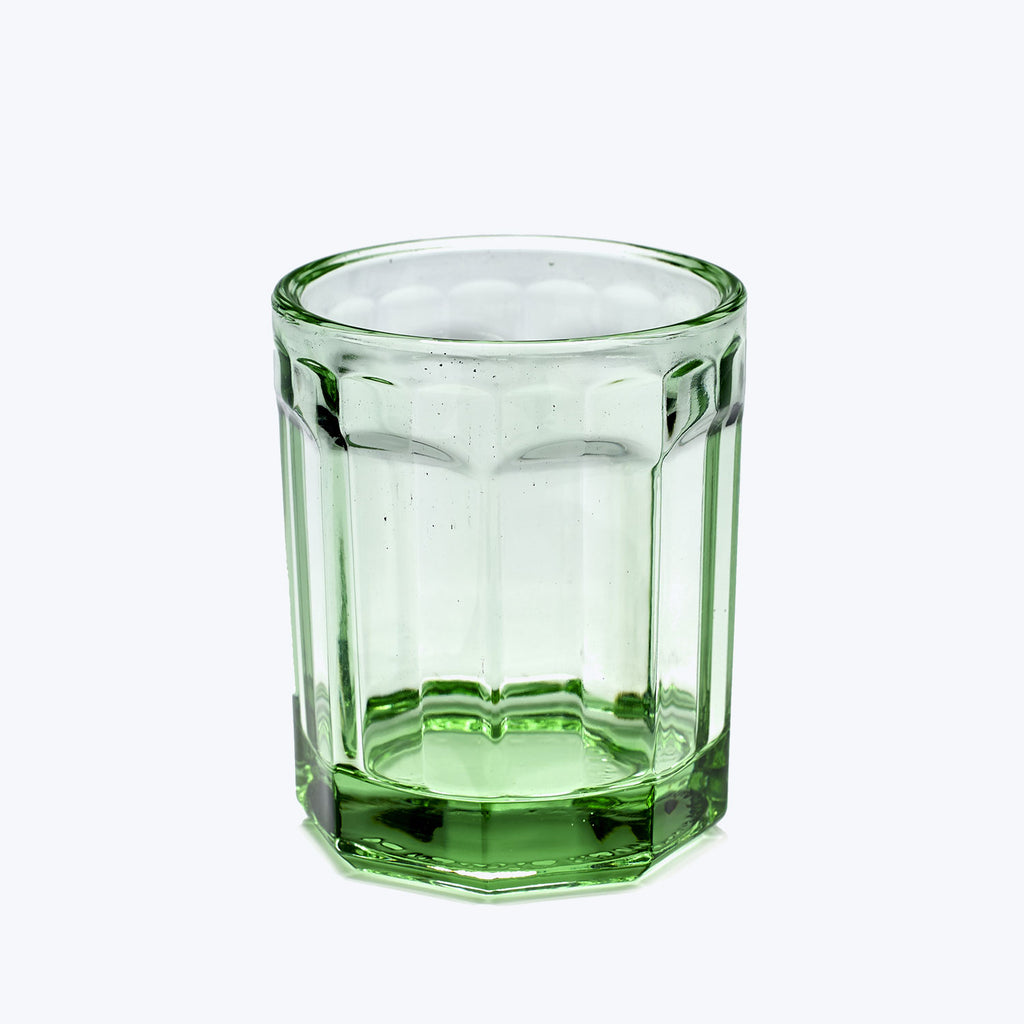 Fish & Fish Drinkware-Green-Medium Glass (set of 4)