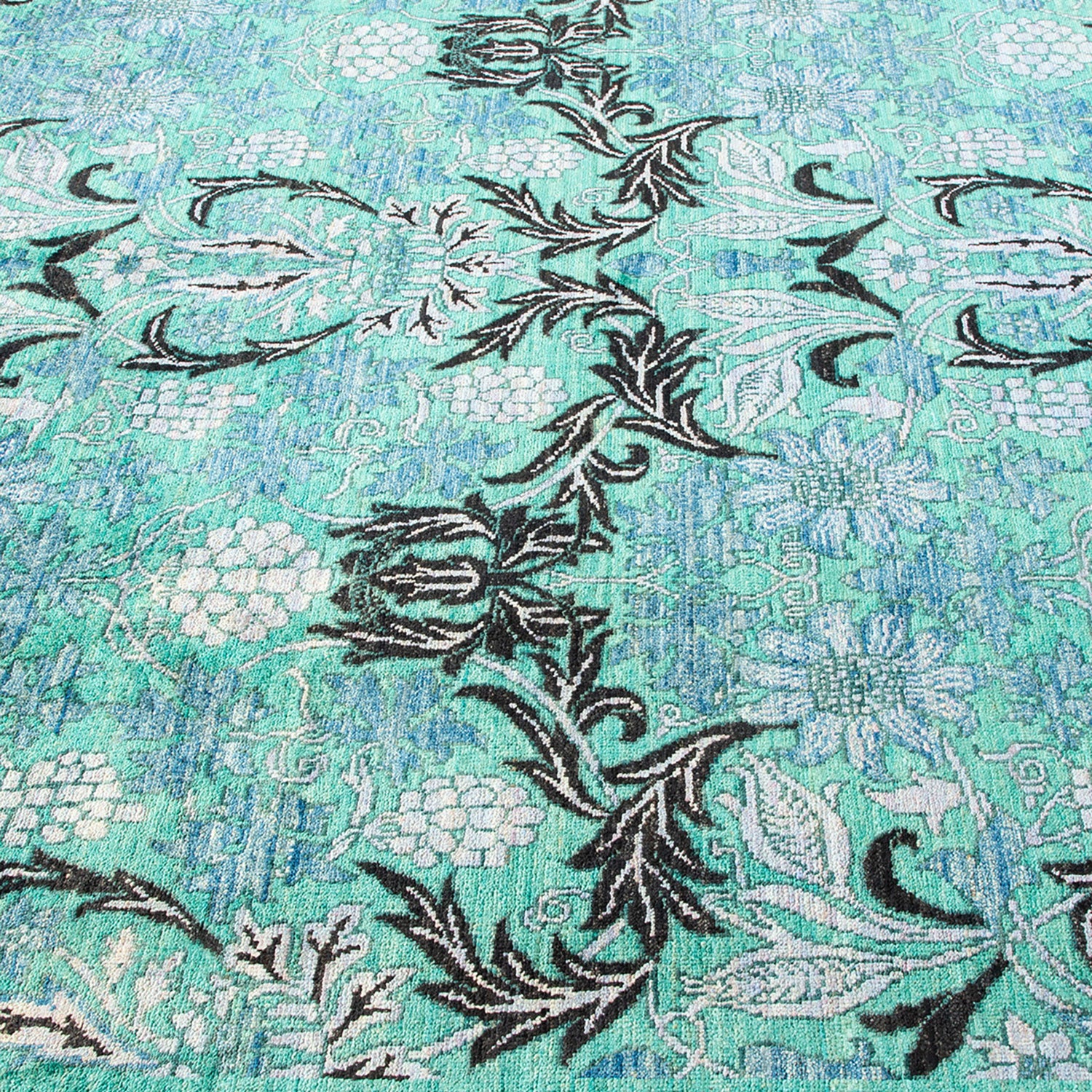 Arts & Crafts, One-of-a-Kind Hand-Knotted Area Rug  - Green, 6' 2" x 11' 8" Default Title