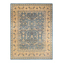 Intricate Persian rug with ornate central medallion and scrolling motifs.