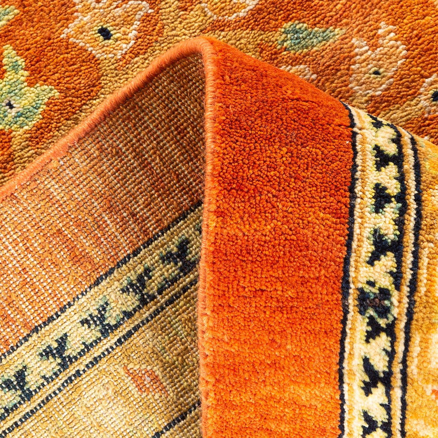 Contrasting textures and colors of two fabric types in close-up.