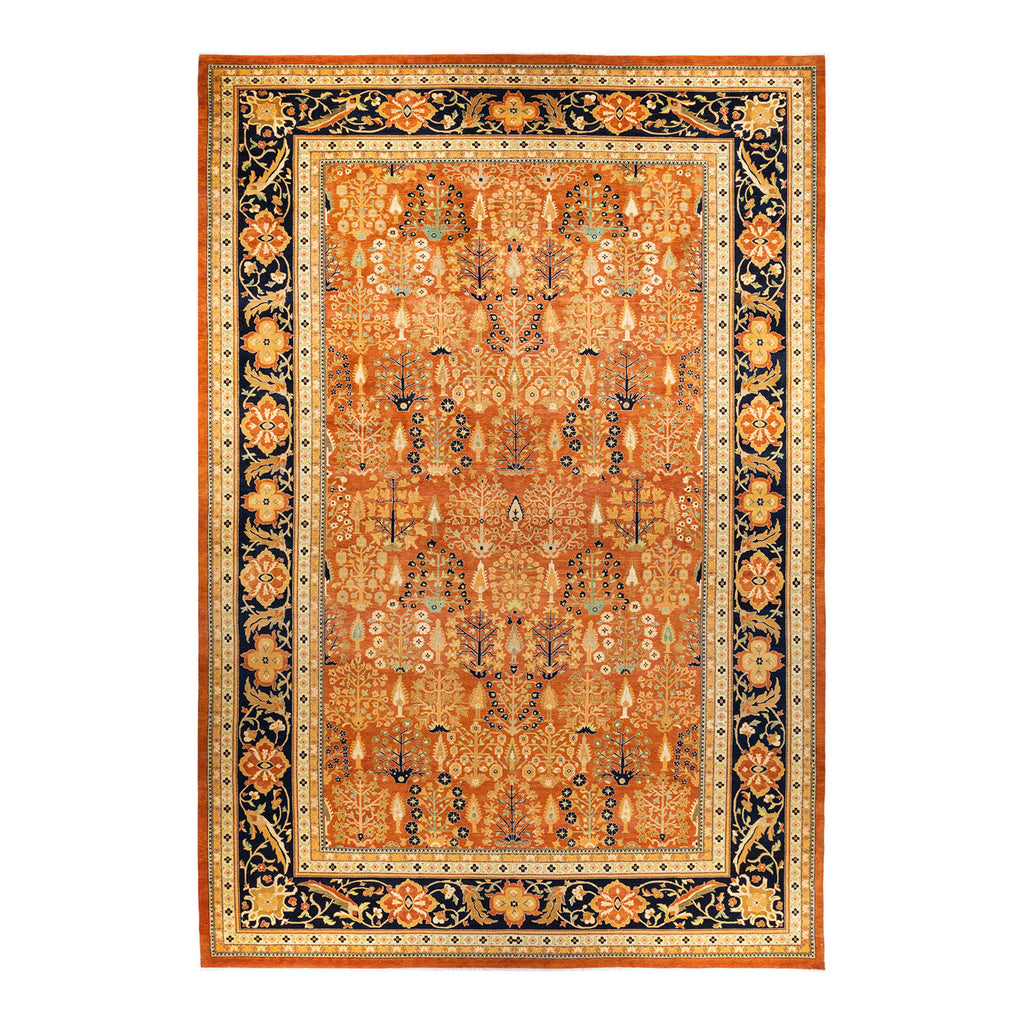 Exquisite oriental rug with intricate floral and geometric designs.