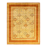 Exquisite traditional oriental rug with intricate geometric motifs and warm color palette.