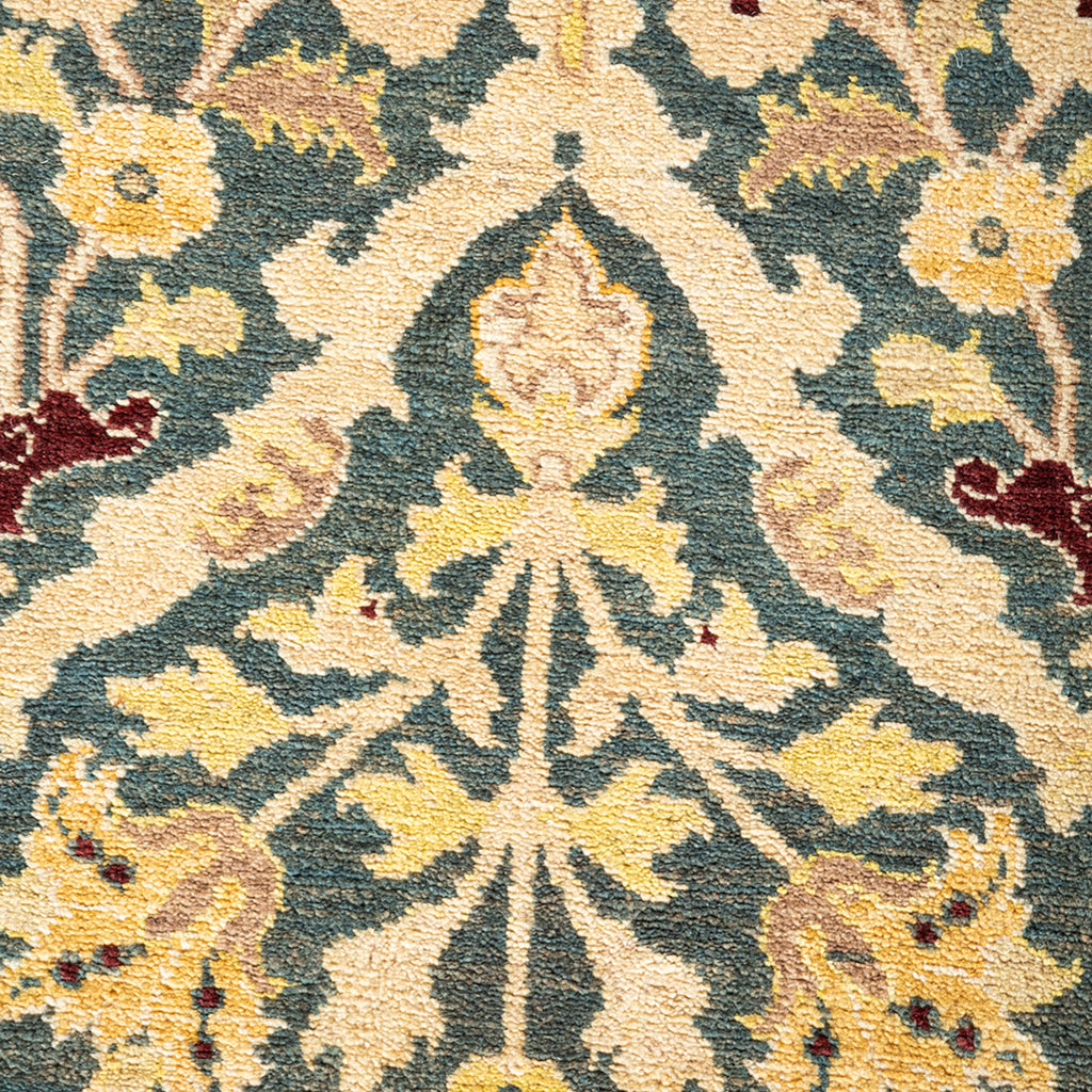 Stunning close-up of an intricate, symmetrical pattern on a textile.