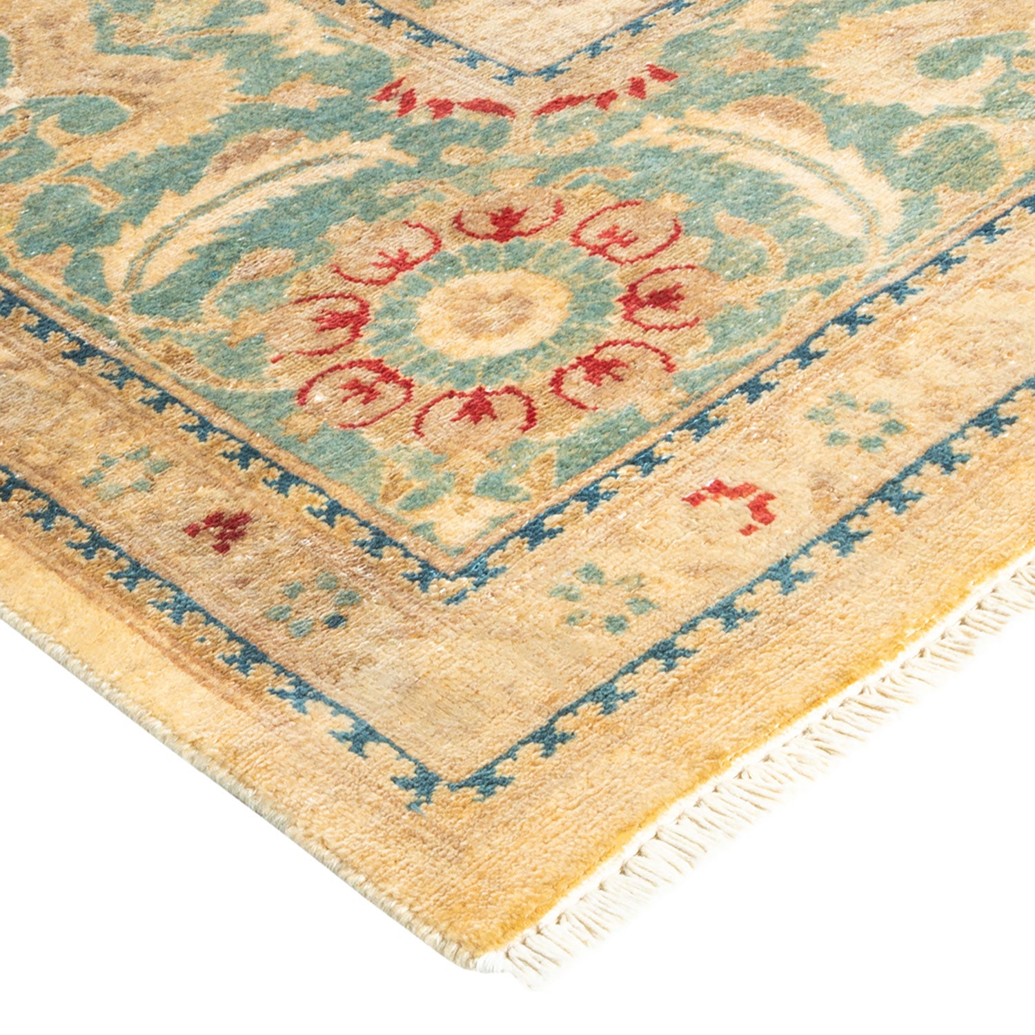 Eclectic, One-of-a-Kind Hand-Knotted Area Rug  - Ivory, 8' 10" x 12' 0" Default Title