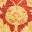 Close-up of a textured fabric showcasing a vibrant floral pattern