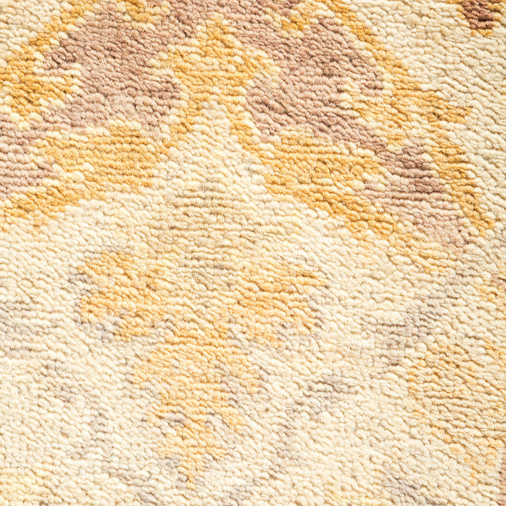 Abstract, organic design in earthy tones creates a soothing landscape.