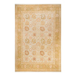 Exquisite handcrafted rug with intricate floral motifs in warm tones.
