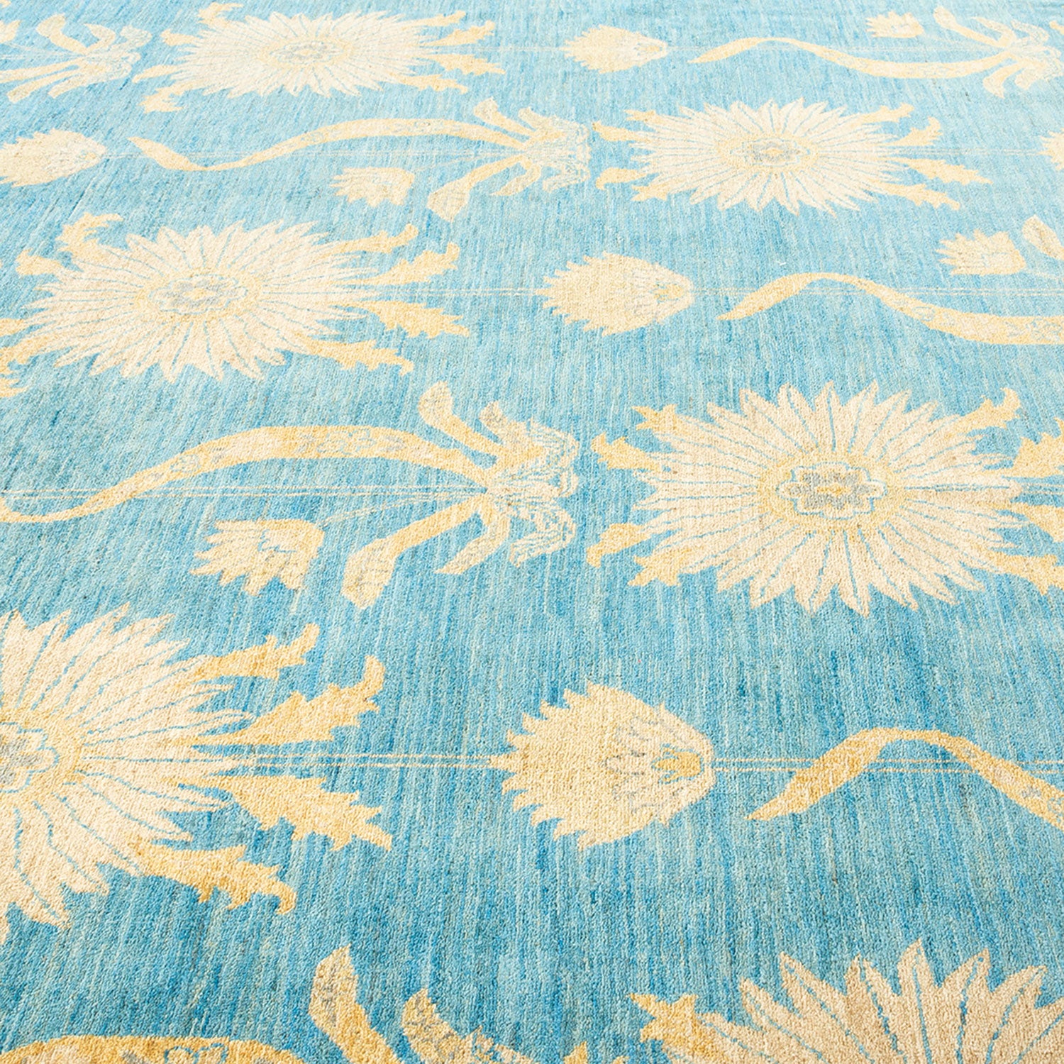 Eclectic, One-of-a-Kind Hand-Knotted Area Rug  - Light Blue, 10' 3" x 13' 10" Default Title
