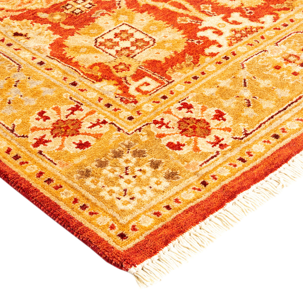 Eclectic, One-of-a-Kind Hand-Knotted Area Rug  - Orange, 2' 7" x 12' 3" Default Title