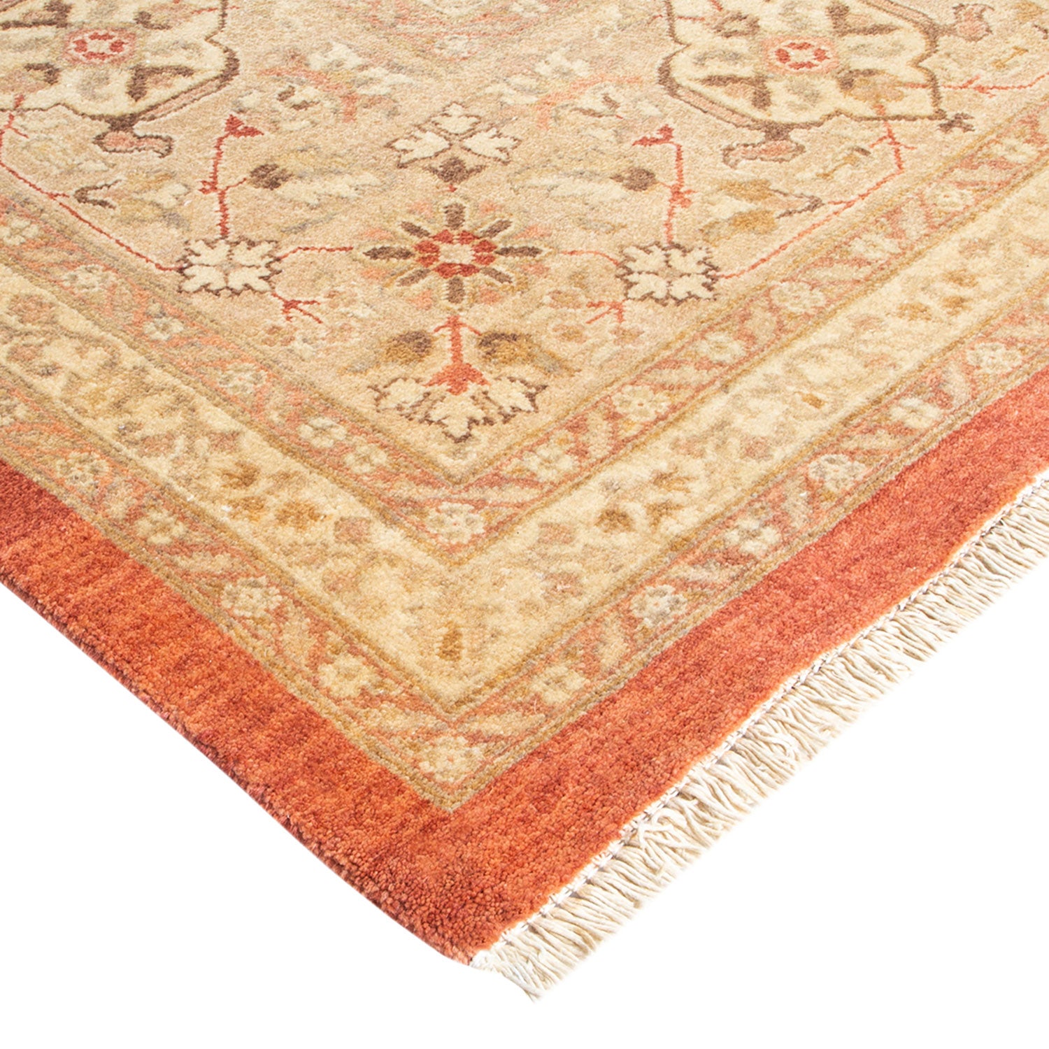 Intricate Persian-inspired rug with symmetrical patterns and rich color palette.