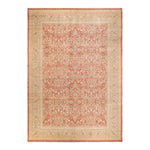 Detailed and ornate vintage rug with intricate floral patterns.