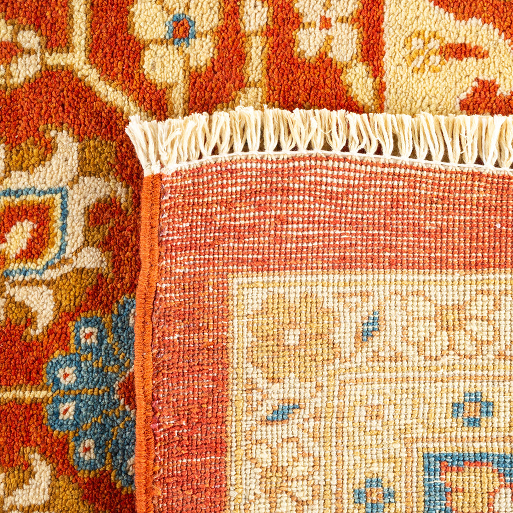 Eclectic, One-of-a-Kind Handmade Area Rug  - Orange, 10' 2" x 13' 1" Default Title