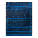 Modern, One-of-a-Kind Hand-Knotted Area Rug  - Blue, 8' 0" x 9' 10" Default Title