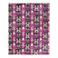 Rich, symmetrical fabric pattern in shades of purple and black.