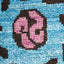 Close-up of a colorful pixelated surface resembling number 20.