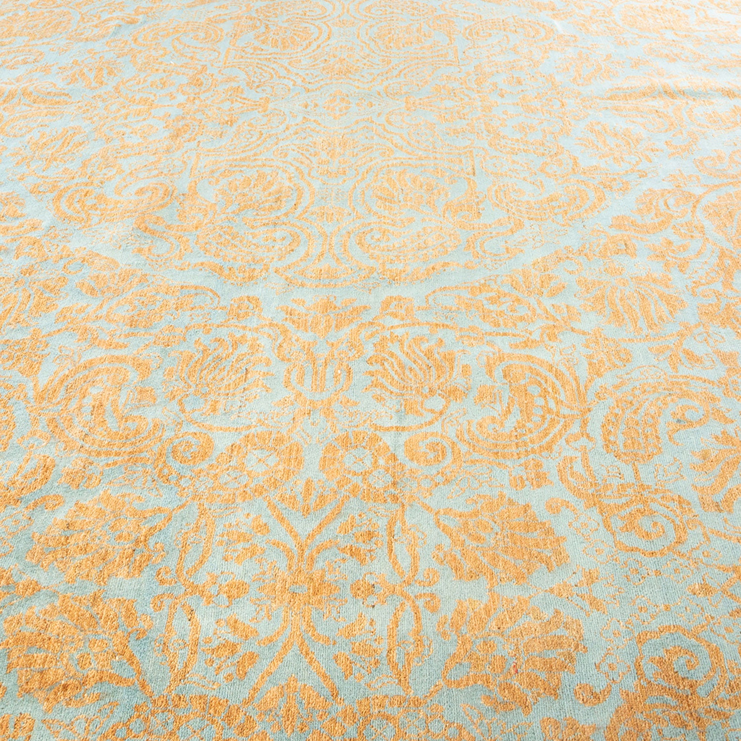 Suzani, One-of-a-Kind Hand-Knotted Area Rug  - Light Blue, 9' 10" x 17' 7" Default Title