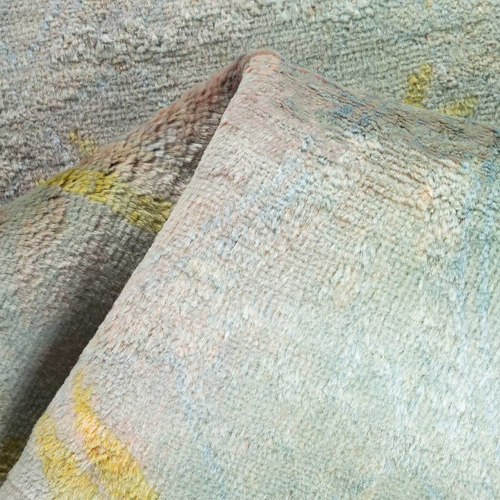 Close-up view of a folded textile showcasing texture and pattern.