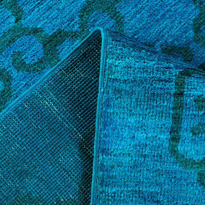 Close-up of a blue monarch butterfly wing showcases intricate structures