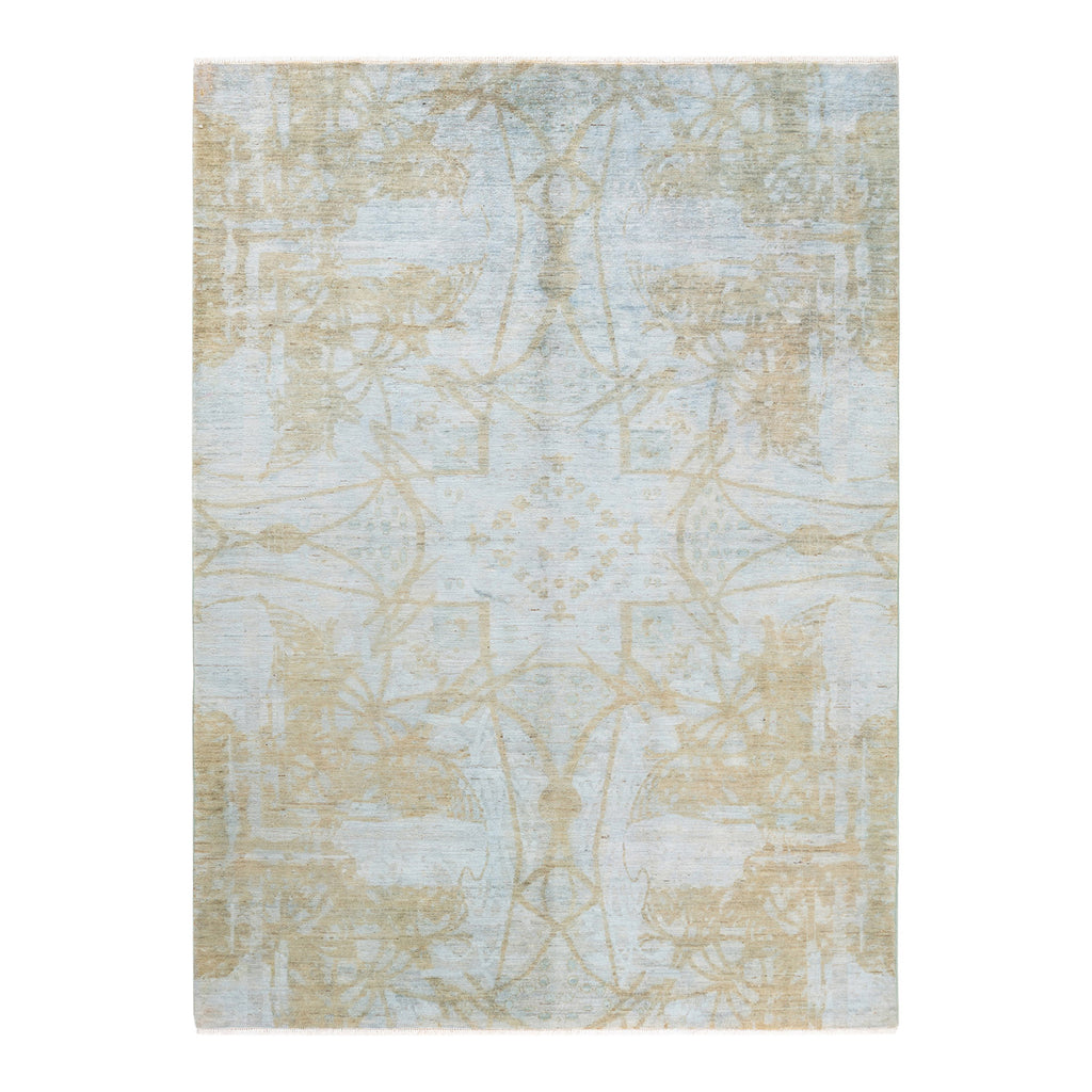 Vibrance, One-of-a-Kind Hand-Knotted Area Rug  - Light Blue, 6' 0" x 8' 2" Default Title