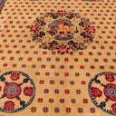 Exquisite traditional carpet showcases vibrant dragon medallion surrounded by intricate motifs.