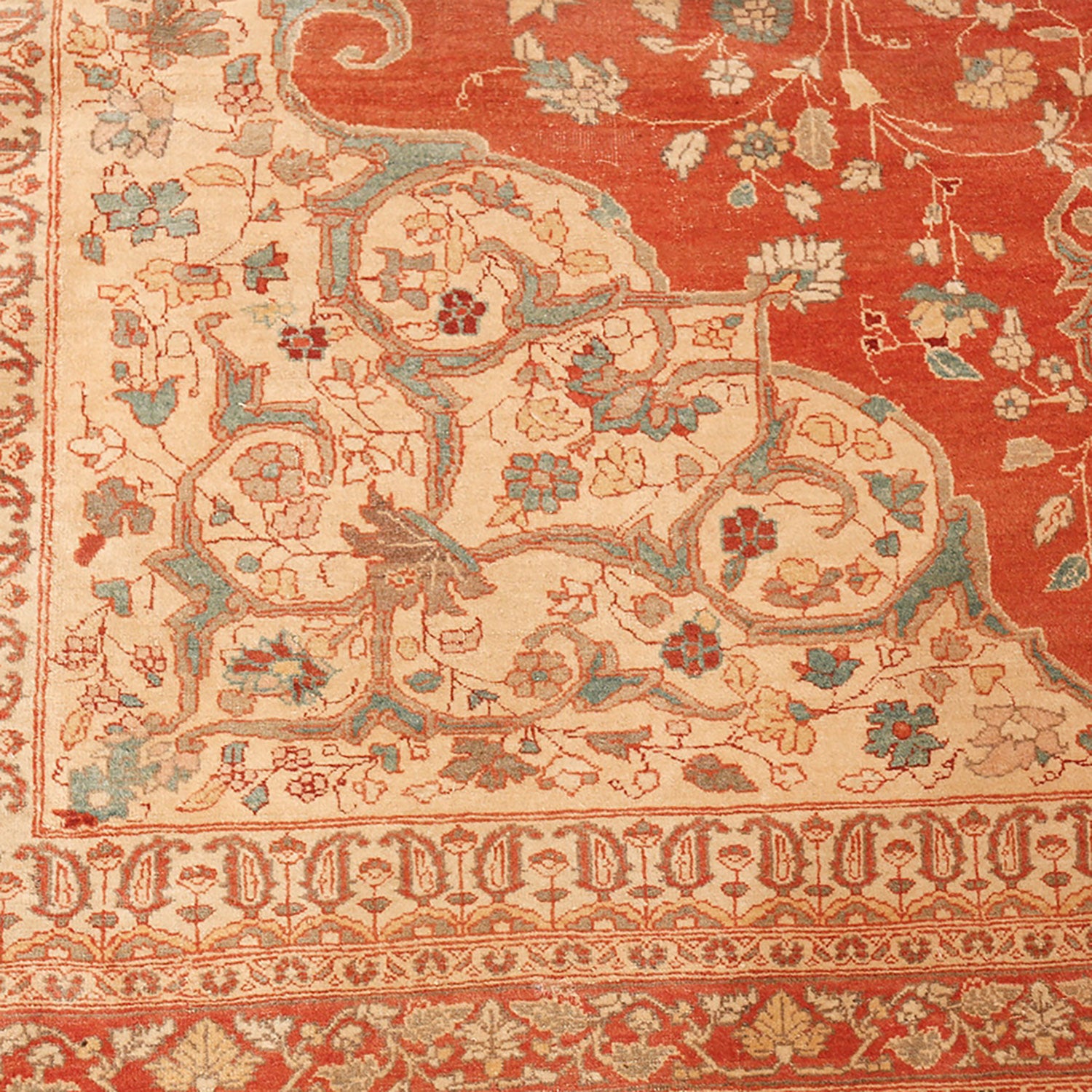 Intricately designed antique carpet showcases traditional craftsmanship and cultural symbolism.