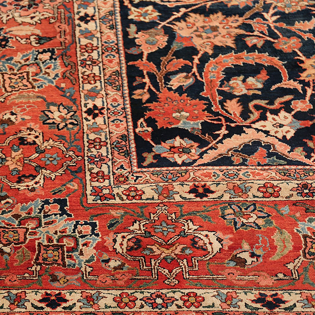 Exquisite Persian-style carpet with intricate patterns and vibrant colors.