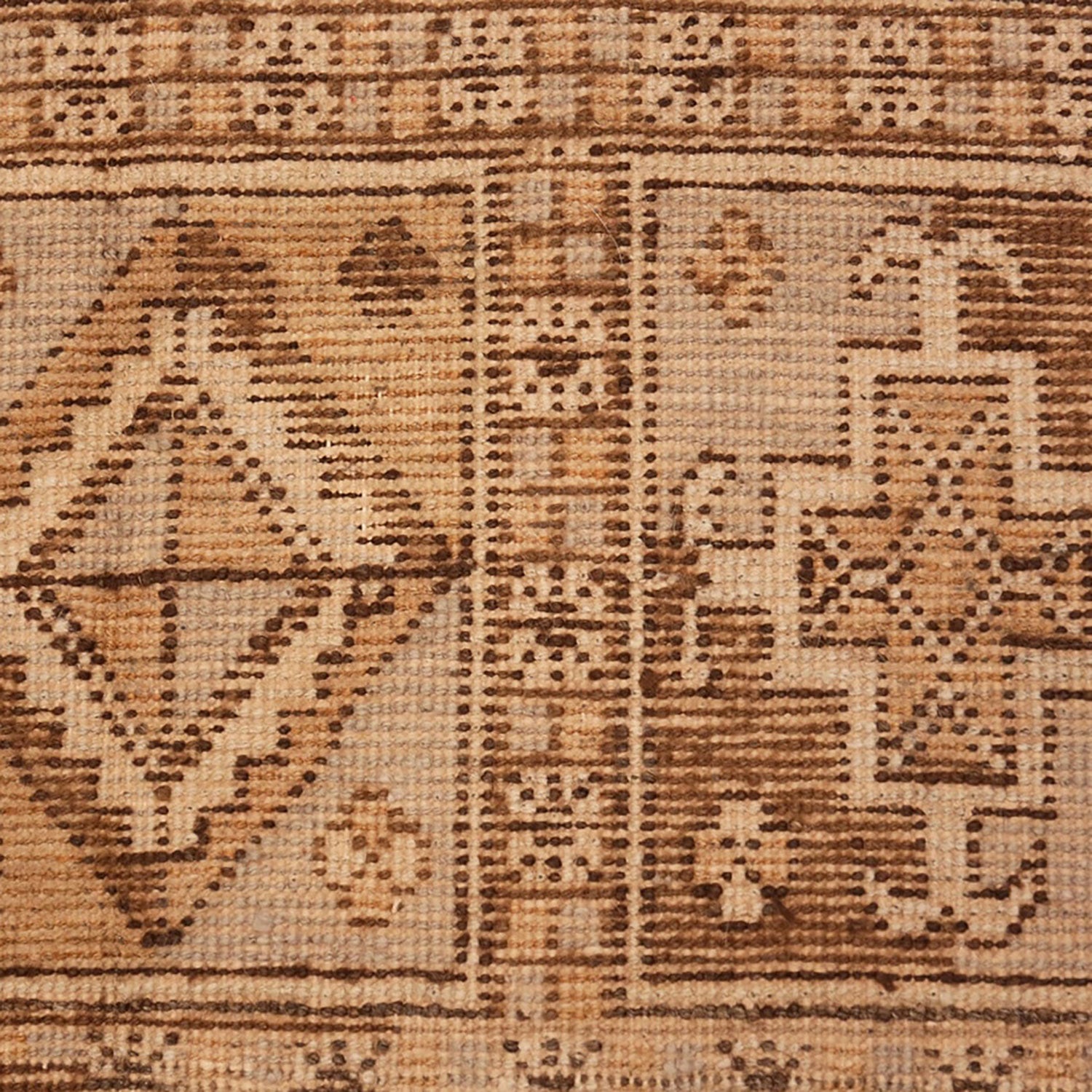 Intricate woven textile with geometric pattern and symbolic Star of David motif.