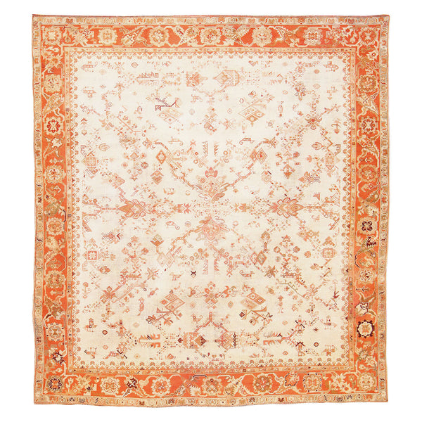 Exquisite handwoven oriental rug with intricate design and vibrant colors.