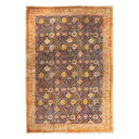 Exquisite hand-knotted Oriental rug showcases intricate floral motifs and symmetry.