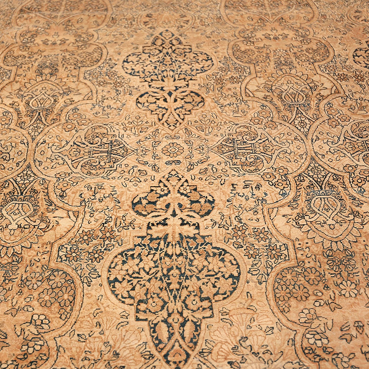 Intricately designed, high-quality carpet featuring traditional Persian-inspired patterns.