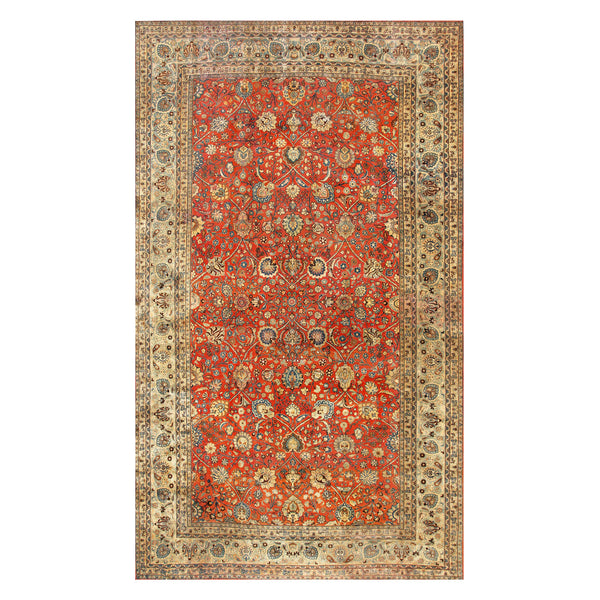 Antique Tabriz Persian Carpet - 11'2" x 18'6" Default Title