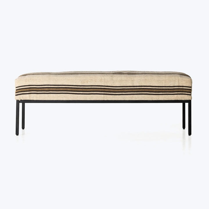 Kilim Upholstered Accent Bench Default Title