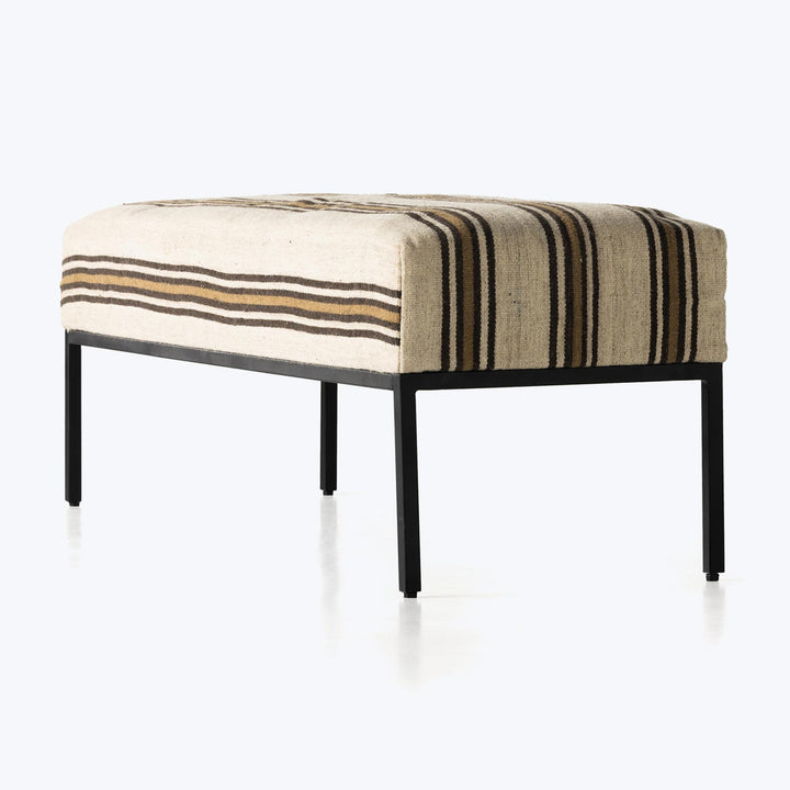 Kilim Upholstered Accent Bench Default Title