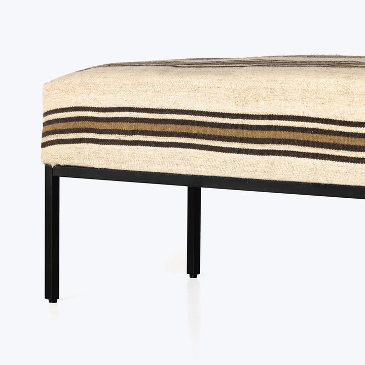 Kilim Upholstered Accent Bench Default Title