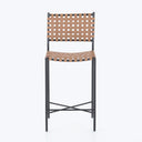 Woven Leather Counter Stool Default Title