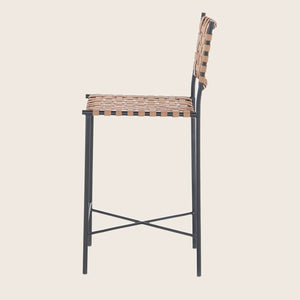 Woven Leather Counter Stool Default Title - hover