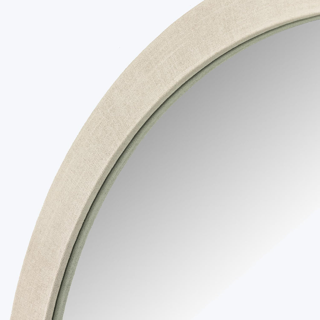Linen Textured Round Mirror Default Title