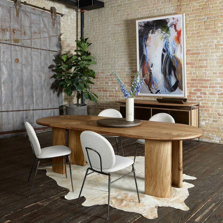 Oval Wood Dining Table Default Title