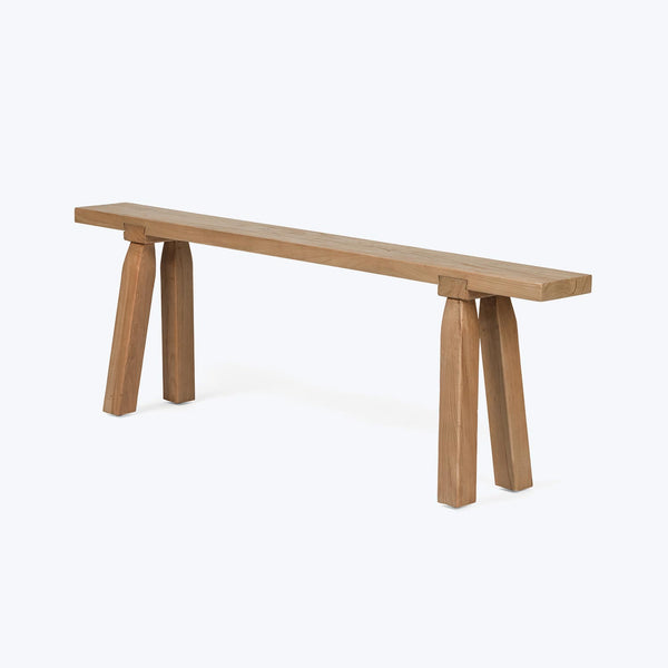 Narrow Wood Accent Bench Default Title