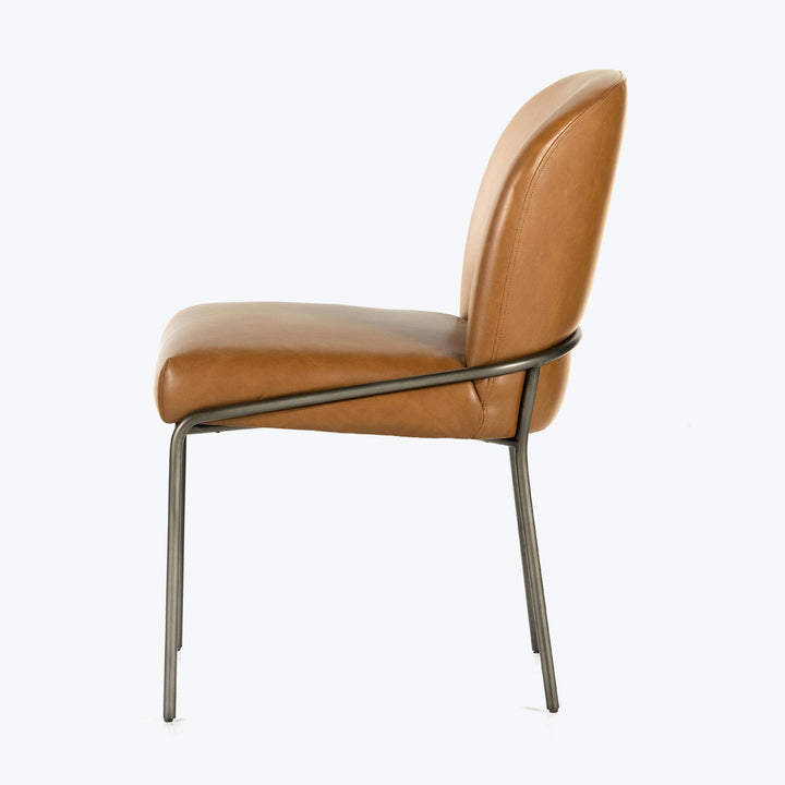 Curved Dining Chair, Leather Default Title