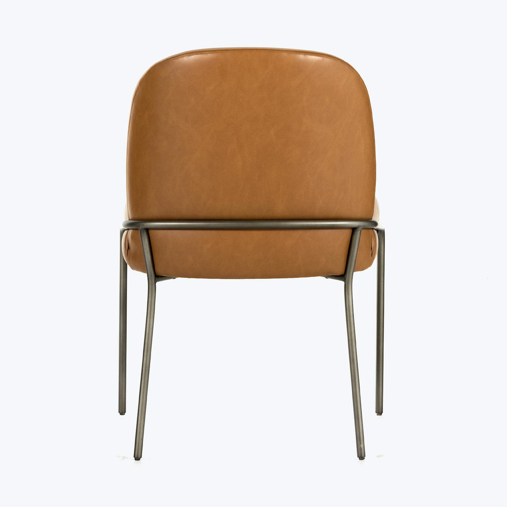 Curved Dining Chair, Leather Default Title