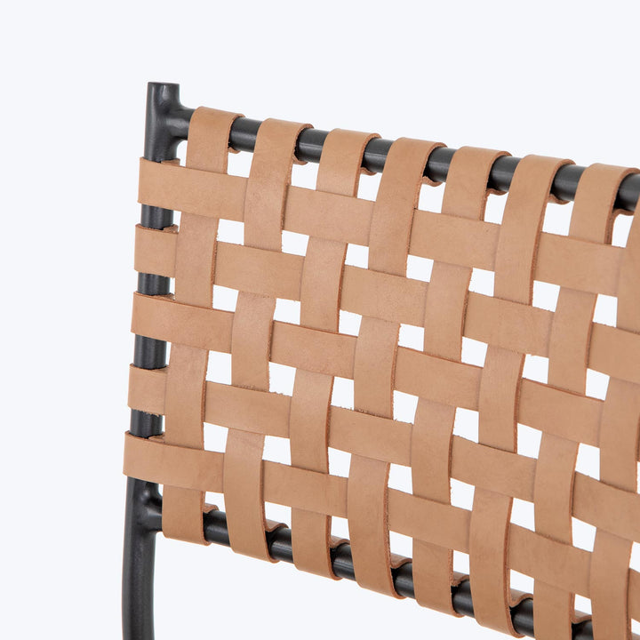 Woven Leather Bar Stool Default Title