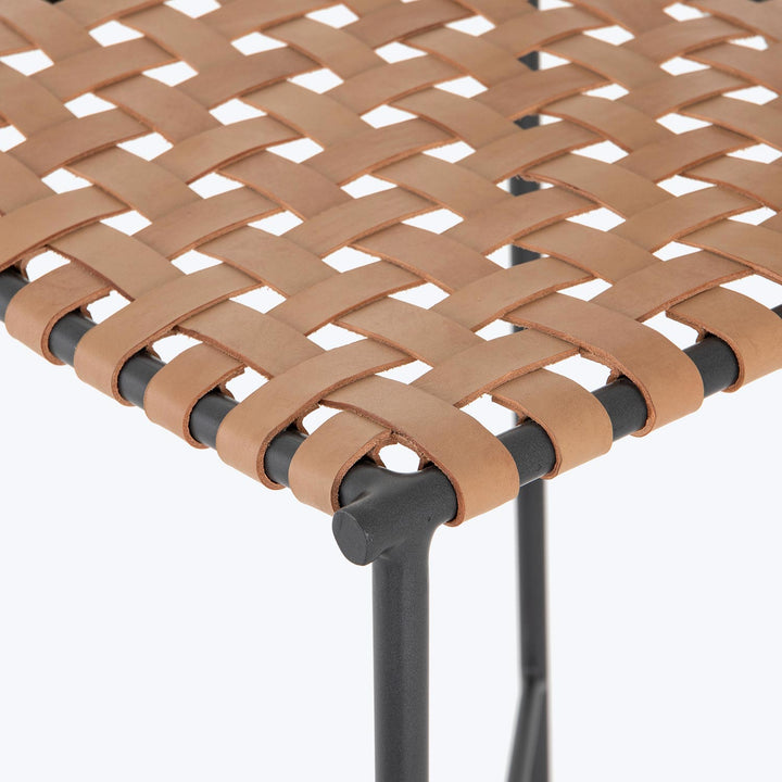 Woven Leather Bar Stool Default Title
