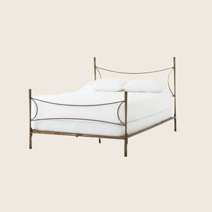 Brass Finish Iron Bed Queen