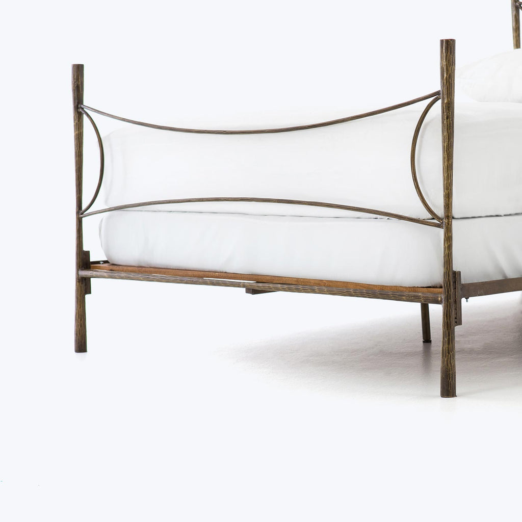 Brass Finish Iron Bed King