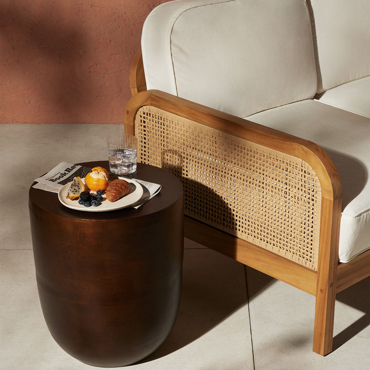 Outdoor Rust Finish Side Table Default Title