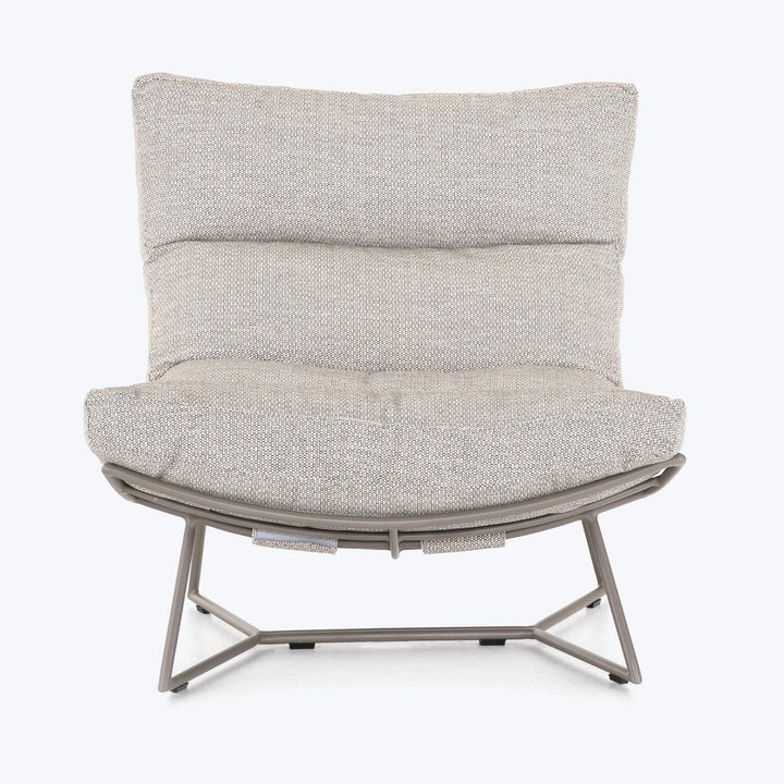 Outdoor Upholstered Lounge Chair, Grey Default Title